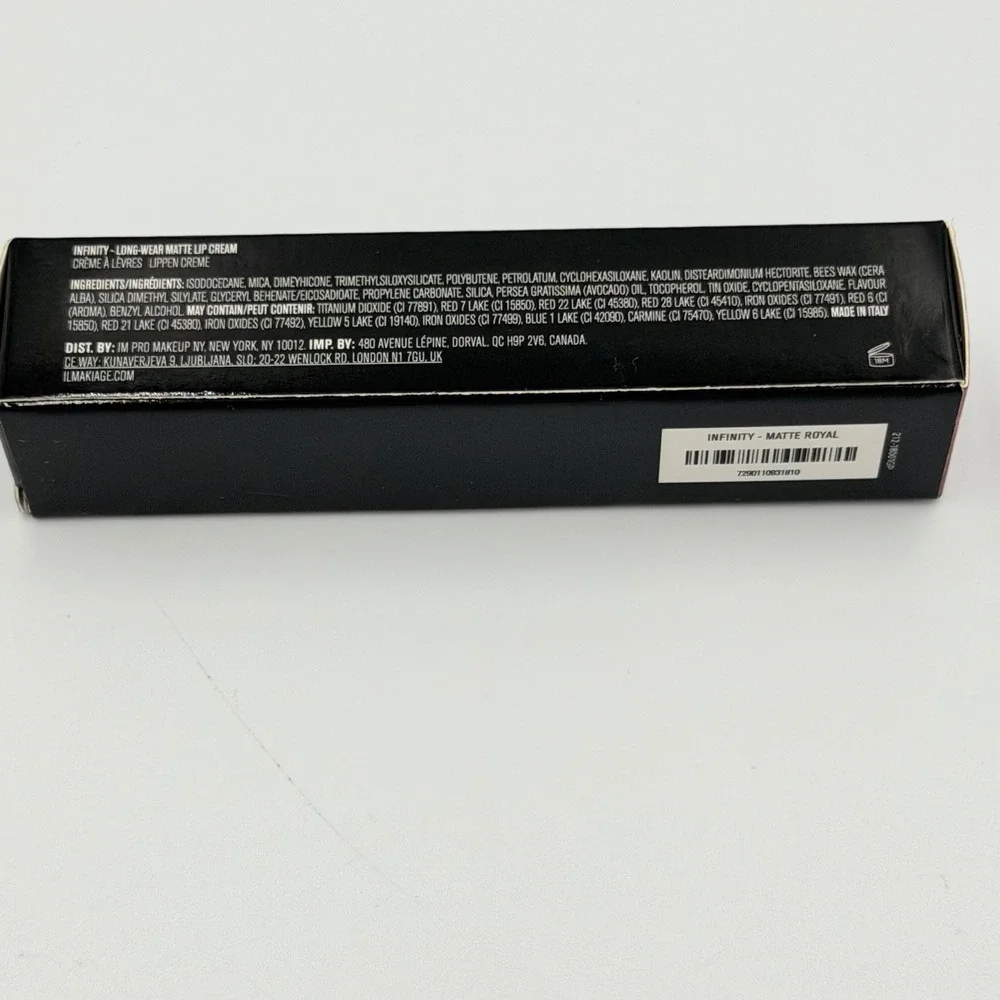 New In Box IL Makiage Infinity Long Wear‎ Lip Cream Color Matte Royal 401
